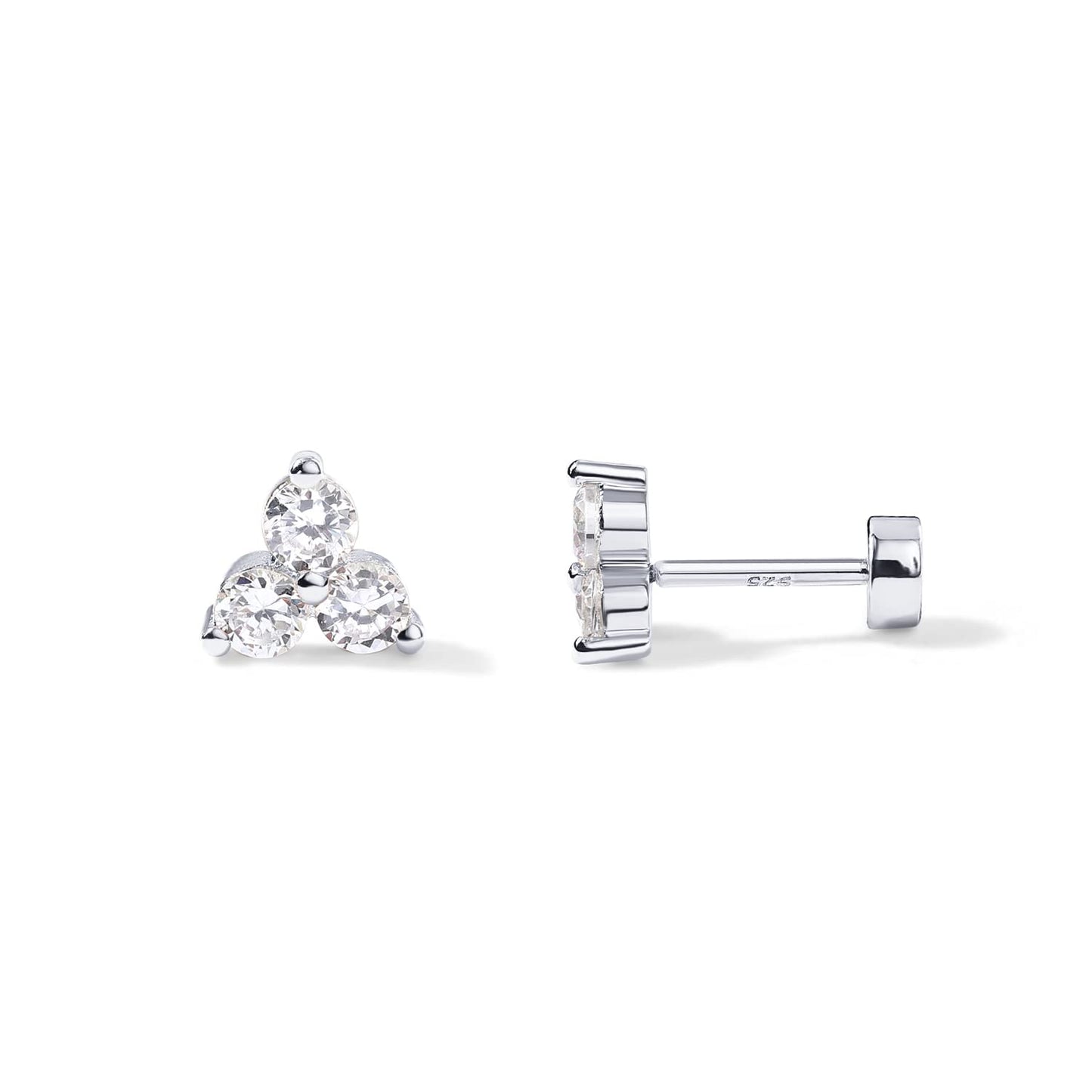 PAVOI 14K Gold Plated Sterling Silver Posts Dainty Mini Multi-Shape Flat Back Stud Earring Pack for Women | Helix Cartilage Piercing Jewelry