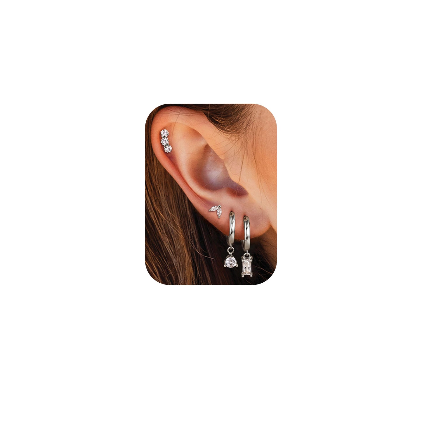 Gold Hoop Earrings for Women Hypoallergenic - 14K Gold Plated Dainty Stud Earrings Dangle Small Huggie Cartilage Earring Stacks Gold Jewelry