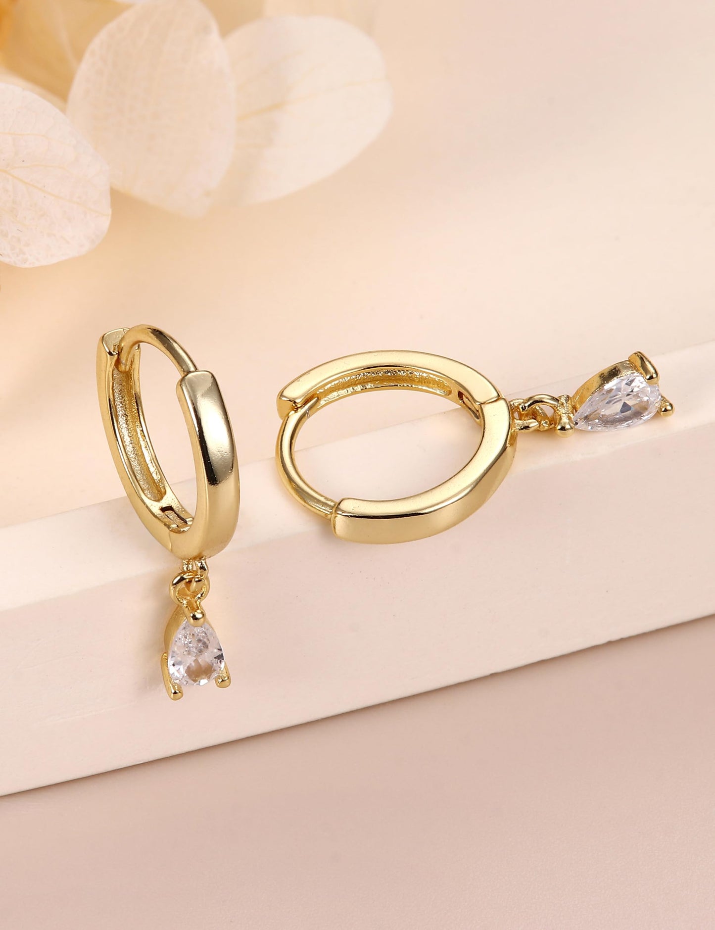 Gold Hoop Earrings for Women Hypoallergenic - 14K Gold Plated Dainty Stud Earrings Dangle Small Huggie Cartilage Earring Stacks Gold Jewelry