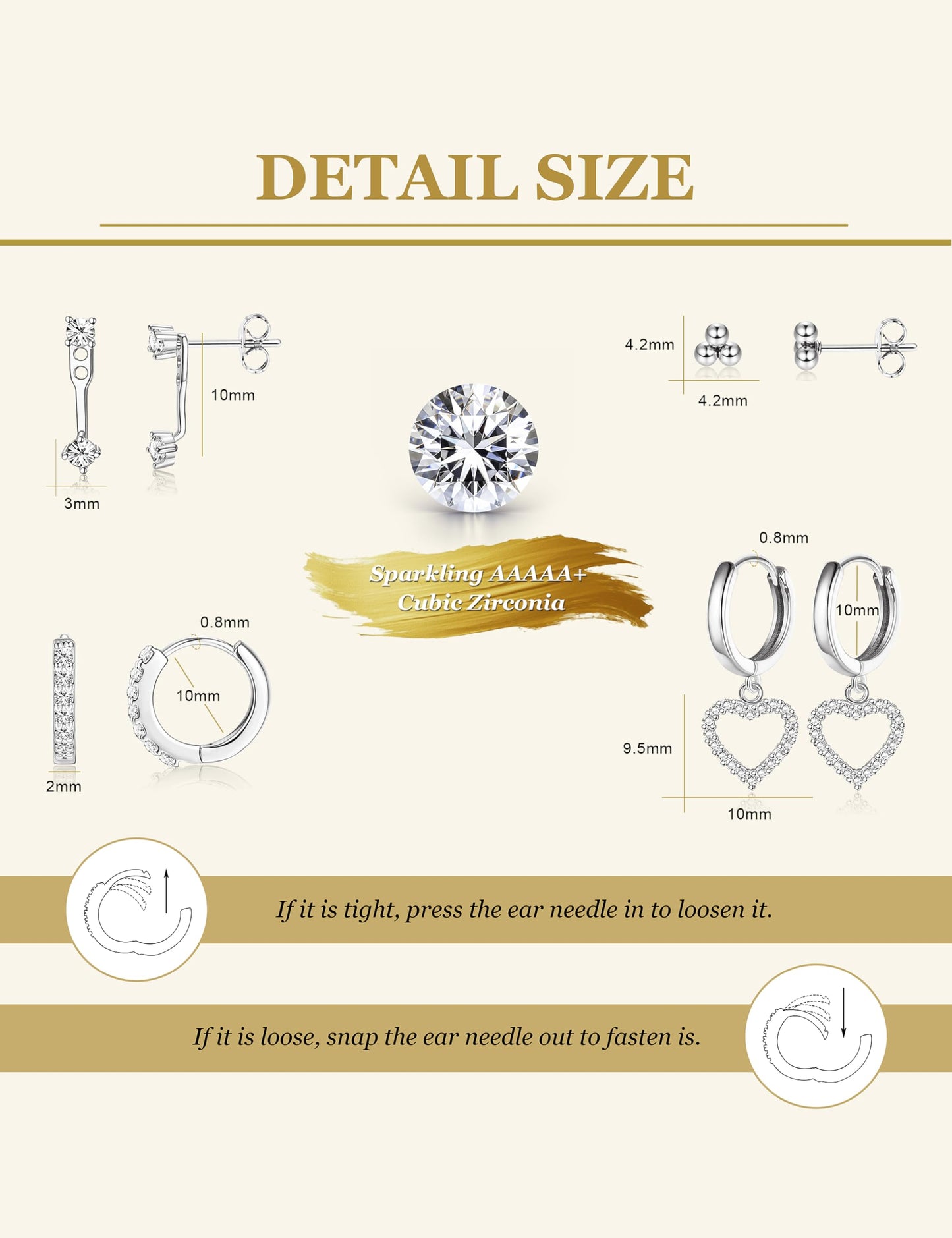 Gold Hoop Earrings for Women Hypoallergenic - 14K Gold Plated Dainty Stud Earrings Dangle Small Huggie Cartilage Earring Stacks Gold Jewelry