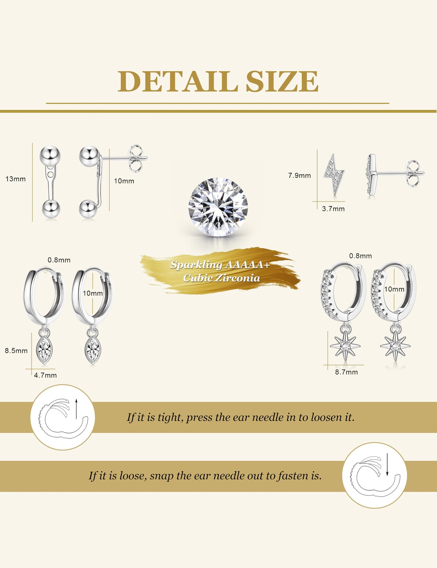 Gold Hoop Earrings for Women Hypoallergenic - 14K Gold Plated Dainty Stud Earrings Dangle Small Huggie Cartilage Earring Stacks Gold Jewelry