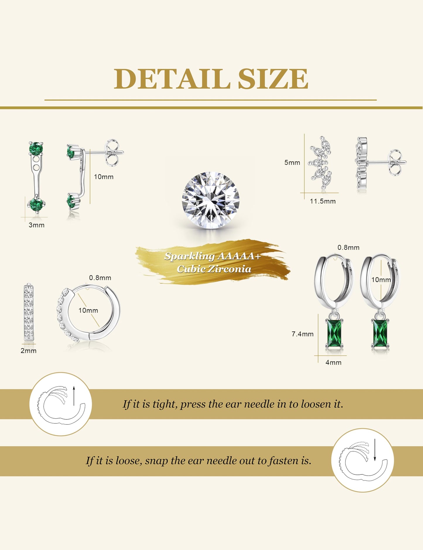 Gold Hoop Earrings for Women Hypoallergenic - 14K Gold Plated Dainty Stud Earrings Dangle Small Huggie Cartilage Earring Stacks Gold Jewelry