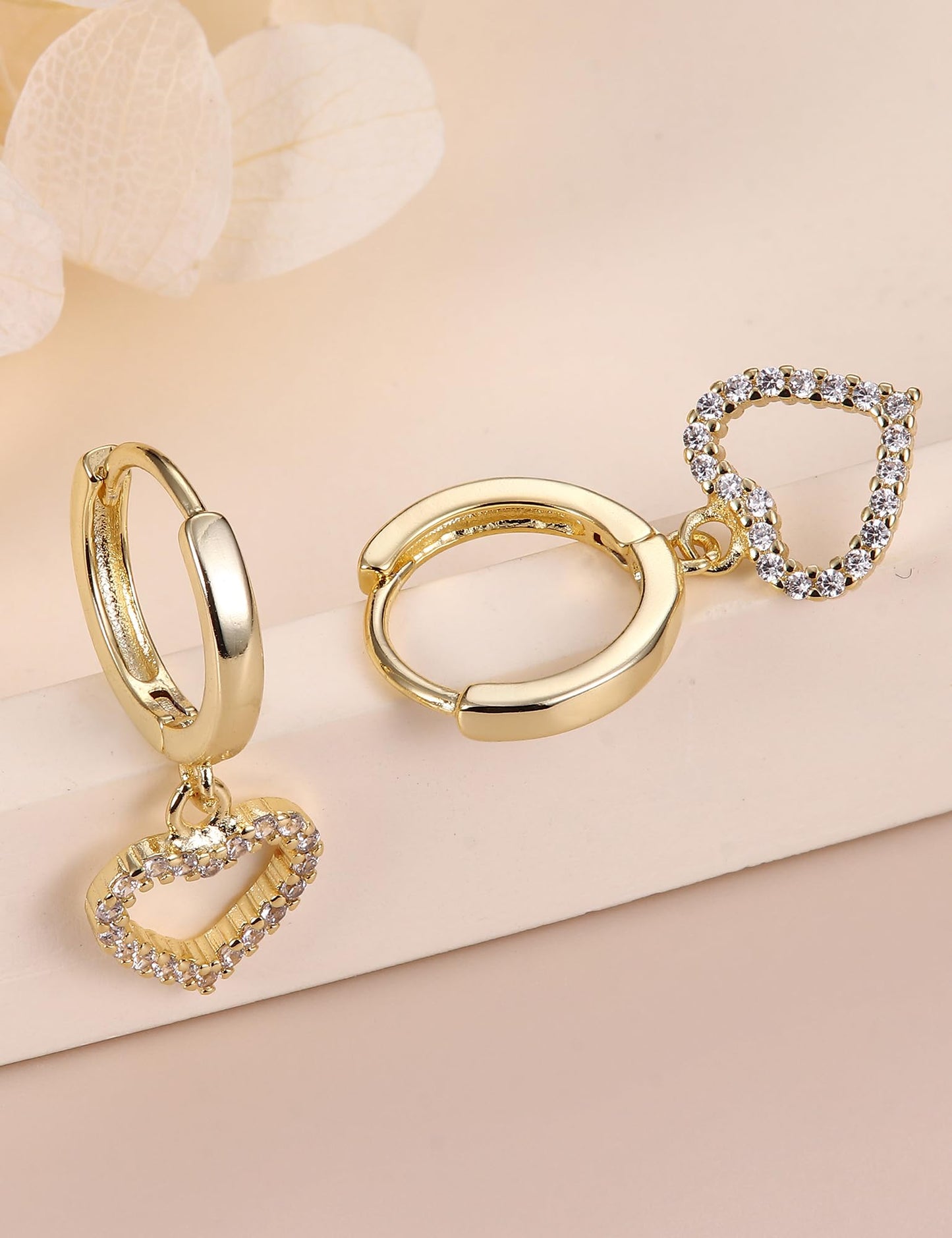 Gold Hoop Earrings for Women Hypoallergenic - 14K Gold Plated Dainty Stud Earrings Dangle Small Huggie Cartilage Earring Stacks Gold Jewelry