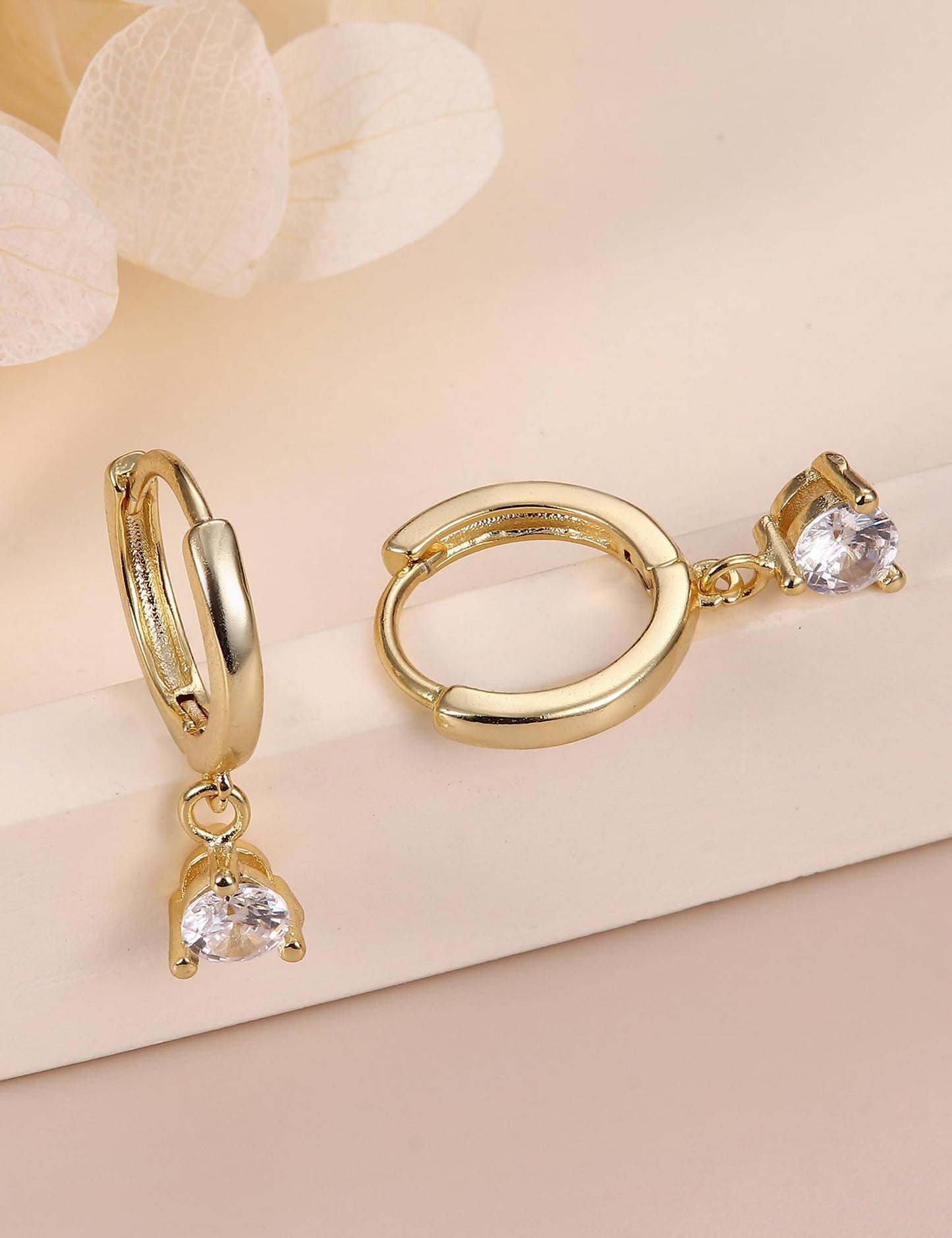 Gold Hoop Earrings for Women Hypoallergenic - 14K Gold Plated Dainty Stud Earrings Dangle Small Huggie Cartilage Earring Stacks Gold Jewelry