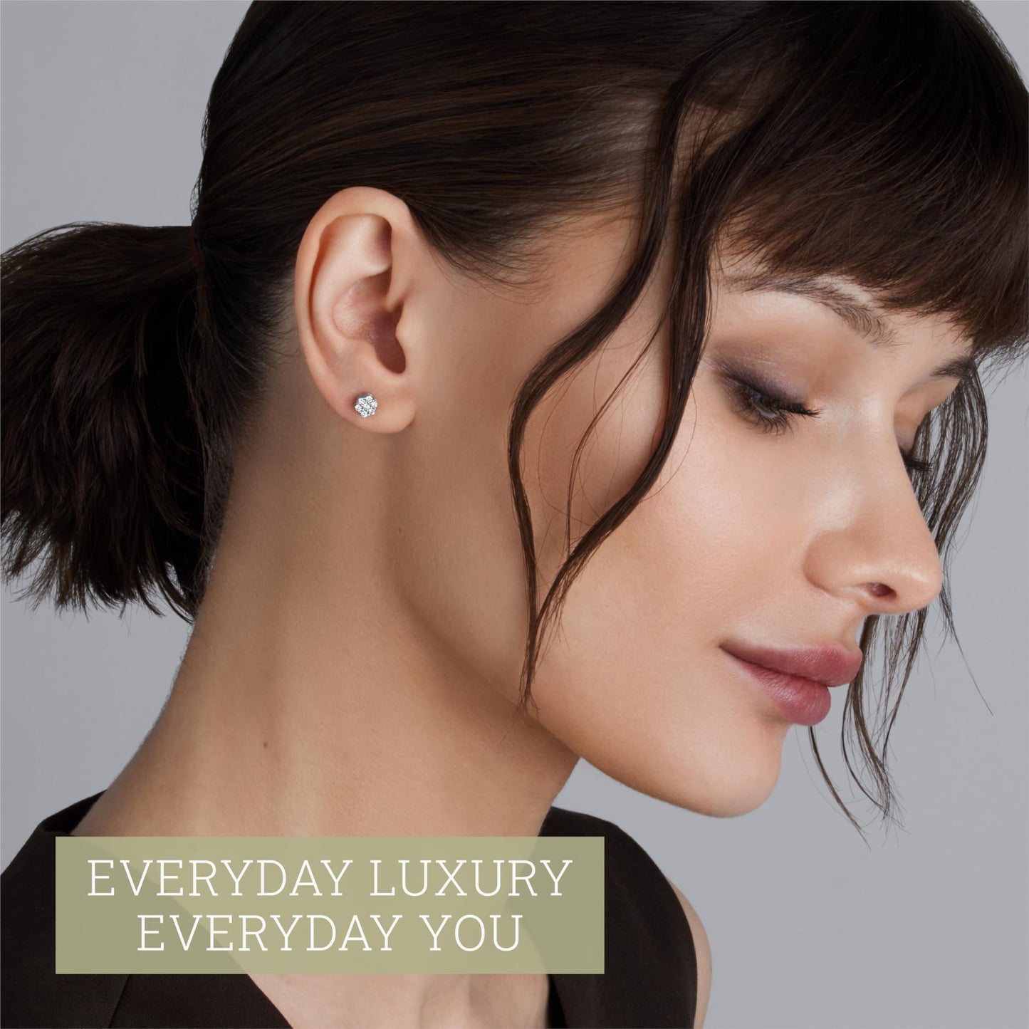 Gilded Lab-Grown Diamond 7 Stone Flower Earrings for Women in 925 Sterling Silver and 14KT Yellow Gold Plated Silver | Hypoallergenic Fine Jewelry | Hinged Closure | SI1 Clarity, F Color |1/4,1/2, 1,2 Carat Total Weight