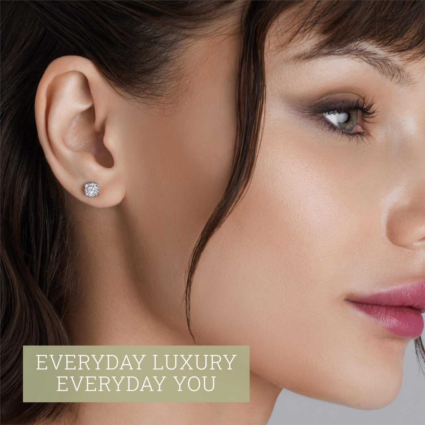 Gilded Lab-Grown Diamond Sterling Silver and 14KT Yellow Gold Plated Silver Stud Earrings for Women | Cushion Halo Shaped Studs | Hypoallergenic Fine Jewelry | Prong Setting, Push Back Nut | SI1 Clarity, F Color 1/4, 1/2, ,1 Carat Total Weight
