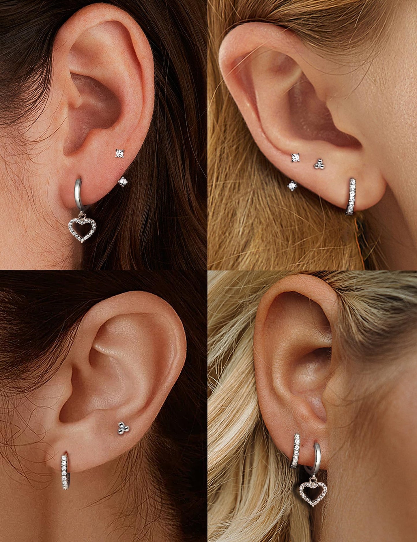 Gold Hoop Earrings for Women Hypoallergenic - 14K Gold Plated Dainty Stud Earrings Dangle Small Huggie Cartilage Earring Stacks Gold Jewelry
