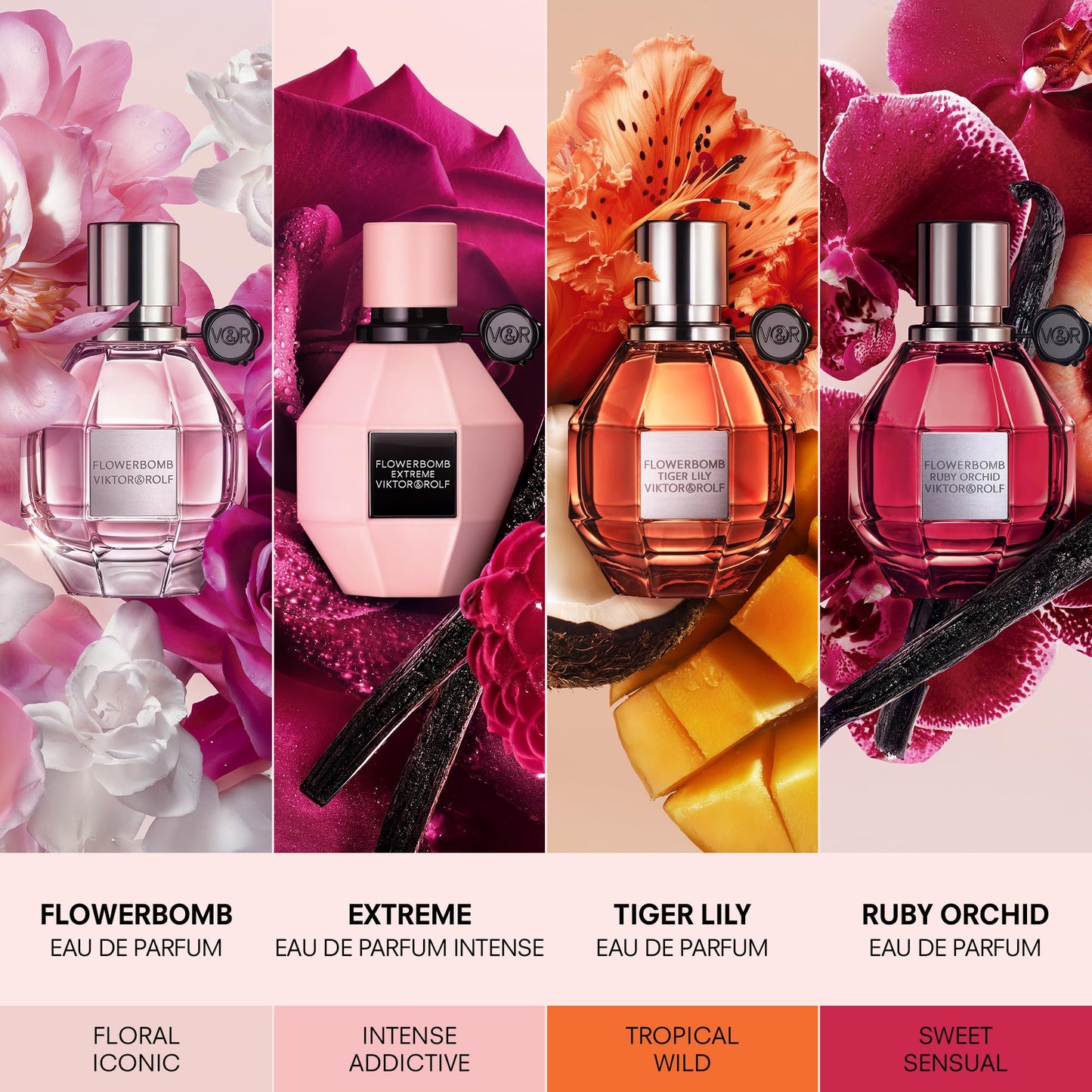 Viktor&Rolf - Flowerbomb Ruby Orchid Eau de Parfum - Women's Perfume - Floral & Fruity - With Notes of Vanilla & Peach
